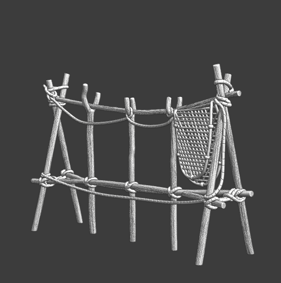 Wargaming prop - Medieval fishing net (empty)